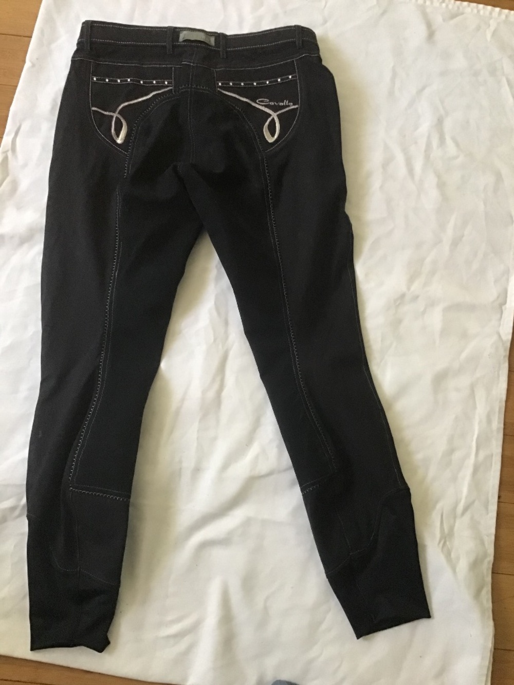 Vintage Cavalli black jeans with rhinestones